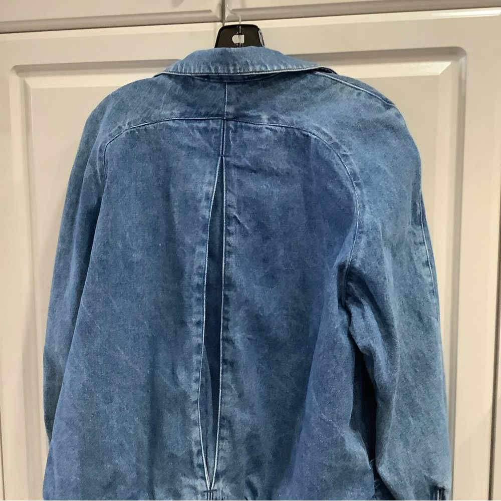 S.B. II by Bitterman Woman’s Vtg Blue Denim Coat Jacket Sz L, Snap Closure - Picture 7 of 11